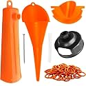 Oil Change Tool Kit for Harley, Primary Case Oil Funnel, Drip-Free Oil Filter Funnel, Crankcase Fill Tool, Oil Filter Wrench, 50 O-Rings for Harley Davidson Accessories