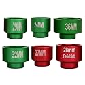Oil Filter Socket Set, Oil filter Removal Tool. 6 pieces 3/8" Drive, metric size 36mm 32mm 29mm 28mm 27mm 24mm Socket Fuel Filter/Oil Filter Wrench Set