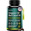 Oil of Oregano with Black Seed Oil, Enteric-Coated Lemon Softgels, No Burps