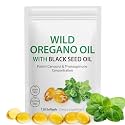 Oil of Oregano Softgels Per Serving 120 Count | 2 in 1 Formulated with Black Seed Oil, Natural Antioxidants 4X Strength Carvacrol & Thymoquinone | Plant Based