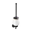 Oil Rubble Bronze Brass Bath Toilet Brush Holder Set, Wall Mounted Black Bathroom Hardware Accessories, Pattern Carving Design
