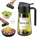 Olive Oil Sprayer for Cooking, 16oz Glass 2 in 1 Oil Dispenser Bottle
