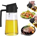 Oil Sprayer and Dispenser Bottle500ml Capacity 2-in-1
