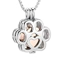 Oinsi Pet Cremation Jewelry For Ashes For Dog/Cat Paw Stainless Steel Memorial Locket Urn Necklace Inside Mini Case Keepsake Cremation Jewelry Women Men