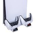 OIVO PS5 Stand with Cooling Suction Cup and Dual Control Charging Station for Playstation 5 PS5 Console, Cooling Suction Cup Fan- Cable Included
