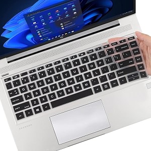 ojos keyboard cover skin for 1434 hp probook 440 g8 g9hp probook 445 g8 g9hp probook 640 g7 g8 14 inch laptop 2023 2022 2021 new hp probook 14 keyboard protector cover skin-black