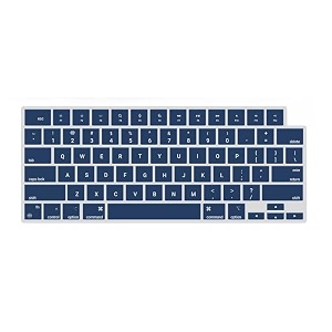 ojos keyboard cover skin compatible with 2023-2021 macbook pro 14 16 inch m3 m2 promax a2918 a2992 a2991 a2779 a2780 2023 macbook air 15 inch m2 a2941 keyboard protector navy blue