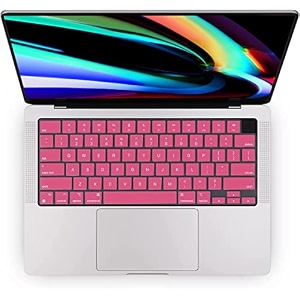 ojos keyboard cover skin compatible with 2025-2021 macbook pro 14 16 inch m4 m3 m2 m1 promax macbook air 1534 13634 m4 m3 m2 chip a3241 a3114 a2941 a3240 a3113 a2681 keyboard protector pink