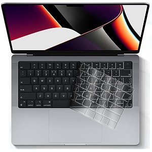 ojos ultra thin keyboard cover protector compatible with 2025 2024 2023 2022 2021 m4m3m2m1 promax macbook pro 1416 m4m3m2 macbook air 1315 us ansi layout clear