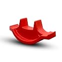 OK PLAY 3 Way Rocker for Kids | Ride On & Rocker Toy | footrest | Backrest | for Home, Nursery | Indoor Outdoor Games | Safe & Fun Activity Toy 105x40x48 Cm | Large | 2 Years+ | Red