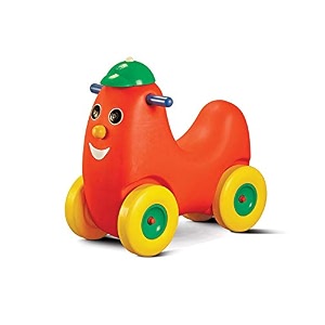 ok play plastic humpty dumpty curved seat push rider red kid