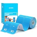 OK TAPE Kinesiology Tape 10" Precut Elastic 20 Strips 2in x 16ft, 2 Rolls