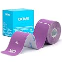 OK TAPE Kinesiology Tape 10 inches Precut, 20 Strips, Cotton Elastic Athletic Tape Latex Free, 2in x 16ft, Purple