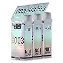 Okamoto Condom | Ultra Thin Condoms for Men | Thinnest Premium Japanese Condoms | Made In Japan | 0.03 mm thin | 003 Platinum (Pack of 3)
