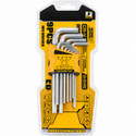 OKASTA 9-Piece CR-V Steel L-Shaped Long Arm Hex Allen Key Wrench Set (1.5–10 mm) Allen Key Set