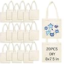 OKBA 8X7.5 Inch Sublimation mini tote bags,Blank Canvas Tote Bags Reusable Grocery Bags, small bags for kids DIY