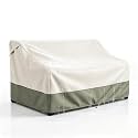 Okcool 3-Seater Outdoor Couch and Patio Furniture Cover,Outdoor Sofa Cover Heavy Duty Fits up to 104W x 40D x 35H inches Beige&amp;Gray-green
