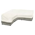 Okcool Outdoor Sectional Cover,V Shaped Patio Furniture Covers for 5-Seater Outdoor Sectional Furniture Couch 85"(85''L) x 33.5''D x 31''H,White&amp;Grayish Green