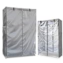 okcool Waterproof Shelf Cover,600D Heavy Duty Wire Shelving Unit Cover,Shelf Display Rack Protector Cover with Zipper,One Side See Through Panel.(Grey,Fits 30" Wx14 Dx62 H Shelves)
