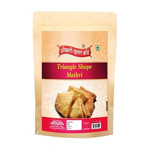 okhli musal brand evening tea time ready to eat triangle mathri-organic chaat papdisev purichaat purichat papdichat puribhalla purisev pooridahi paprimathri snacks-850g1pack