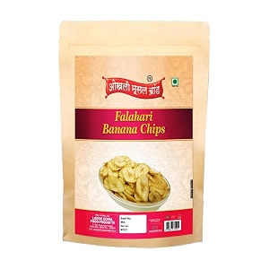 okhli musal brand farali banana chips made in ground nut oil with goodness of malabar black pepper and himalayan pink rock salt-cuttack champa kadali banana namkeen snack chips wafers-1kg1pack