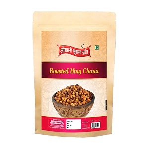 okhli musal brand roasted masala chana  bhuna chana with hing amp cumin  guilt free amp healthy snack  sand roasted amp low fat oil free ready to eat tasty lightly spicy low gi namkeen snack-1kg1pack