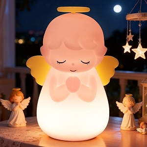 OkiyiD Angel Night Light Guardian Angel Nursery
