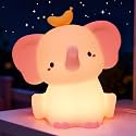OkiyiD Pink Elephant Lamp Cute Silicone Night
