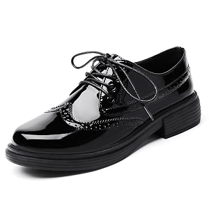 OKJ Black Womens Oxford Lace Up Slip