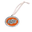 Oklahoma State Ornament Non-Dated | Hand-Sculpted Christmas Tree Ornament | Intricately Crafted Metal Pewter Alma Mater Inlay
