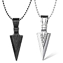 Okos Men's Fashion Jewellery Solid Spear Point Arrowhead Pendant Necklace With Chain For Boys and Men PD1000875
