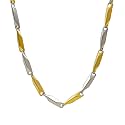 okos Men's Jewellery Stylish Rice Shape Link Style Stainless Steel Neck Chain For Boys and Men CN1000201