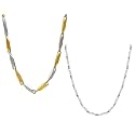 okos Men's Jewellery Stylish Rice Shape Link Style Stainless Steel Neck Chain For Boys and Men CN1000201