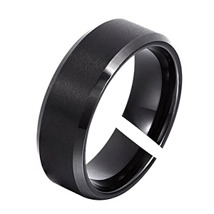 okos men39s jewellery trendy solid polish finish stainless steel band style ring crafted for boys and men fr1000968