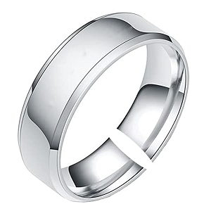 okos men39s jewellery trendy solid polish finish stainless steel band style ring crafted for boys and men fr1000968