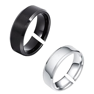 okos men39s jewellery trendy solid polish finish stainless steel band style ring crafted for boys and men fr1000968