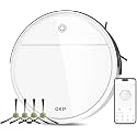 OKP Life K5 Pro 2-in-1 Robot Vacuum & Mop, 5000Pa Suction, Self-Charging, Wi-Fi/App/Alexa/Remote Control, Perfect for Hard Floors & Pet Hair