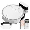 OKP Life Robot Vacuum and Mop Combo with 2500Pa Suction, Vacuum Robot Compatible with Alexa/APP/Wi-Fi, Self-Charging Super Mini Quiet Robotic Vacuum for Carpets and Hard Floors for Pet Owners