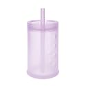 Olababy Silicone Straw Sippy Cup for Toddlers 1-3, Unbreakable, Lilac 9oz