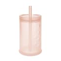 Olababy Silicone Straw Sippy Cup for Toddlers 1-3, Unbreakable, Coral 9oz