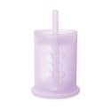 Olababy Silicone Straw Training Cup, Infant to Toddler Sippy Cup, Lilac 5oz