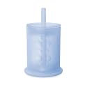 Olababy Silicone Straw Training Cup, Infant Toddler Sippy, Blueberry 5oz