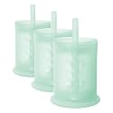 Olababy Silicone Training Cup with Straw Lid | Babies Water Drinking Cup | 6+ Mo Infant To 12-18 Months Toddler | Sippy Cup For Kids & Smoothie Cup | Baby Led Weaning (Mint, 5 oz) (Pack of 3)