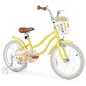 Olakids Kids Bike, 12 14 16 18 Inch Toddlers Bike with Training Wheels Basket Safety Bell Adjustable Seat Handlebar, Children's Bicycle for Girls Boys (16 Inch, Mango)