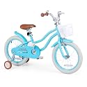 Olakids Kids Bike, 12 14 16 18 Inch Toddlers Bike with Training Wheels Basket Safety Bell Adjustable Seat Handlebar, Children's Bicycle for Girls Boys (18 Inch, Blue)