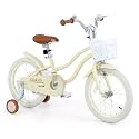 Olakids Kids Bike, 12 14 16 18 Inch Toddlers Bike with Training Wheels Basket Safety Bell Adjustable Seat Handlebar, Children's Bicycle for Girls Boys (18 Inch, Yellow)
