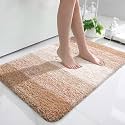 OLANLY Bathroom Rug Mat 36x24, Extra Soft and Absorbent Microfiber Bath Rugs, Non-Slip Plush Shaggy Bath Carpet, Machine Wash Dry, Bath Mats for Bathroom Floor, Tub and Shower, Beige