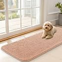 OLANLY Dog Door Mat for Muddy Paws 47x17, Super Absorbent Chenille Mud Mat