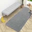 OLANLY Dog Door Mat for Muddy Paws 59x24, Super Absorbent Chenille Mud Mat