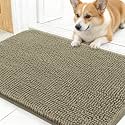 OLANLY Dog Door Mat for Muddy Paws 24x16, Super Absorbent Chenille Mud Mat
